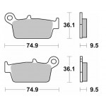 Тормозные колодки SBS Sport Brake Pads, Sinter/Carbon 604SI